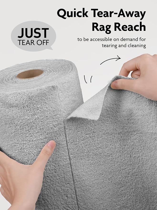 Fantasticlean Microfiber Cleaning Cloth Roll -90 Pack, Tear Away Microfiber - Image 2
