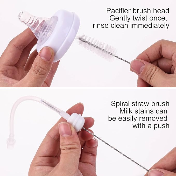 Baby Bottle Drying Rack -Travel Baby Bottle Drying Rack Set, Cleaner Kit - Image 3