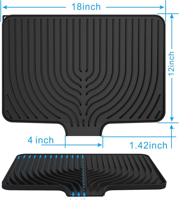Dish Drying Matt for Kitchen Counter, Kitchen Dry Mats for Dishes Drying Pad - Image 5