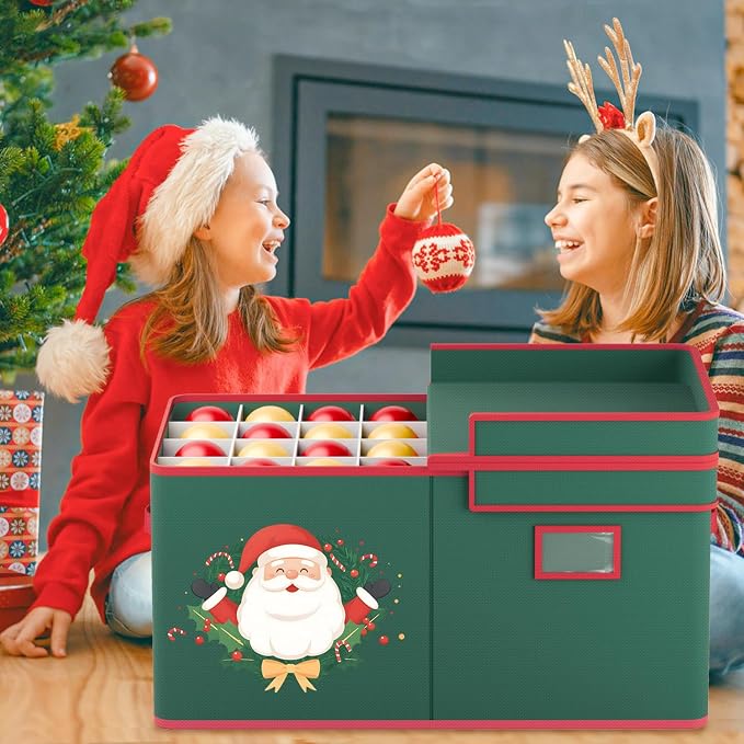 Christmas Ornament Storage Box Christmas Ornament Storage 128 Ornaments Slots - Image 5