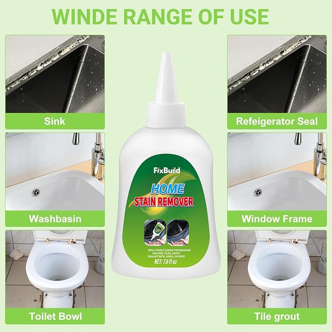Home Remover Gel, Heavy Duty Stain Cleaner, Washer Rings and Caulk, 7.8 FL OZ - Image 3