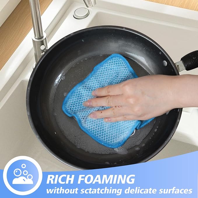 KinHwa Kitchen Washcloths for Dishes Absorbent Microfiber Dish Cloths Quick Dry - Image 5