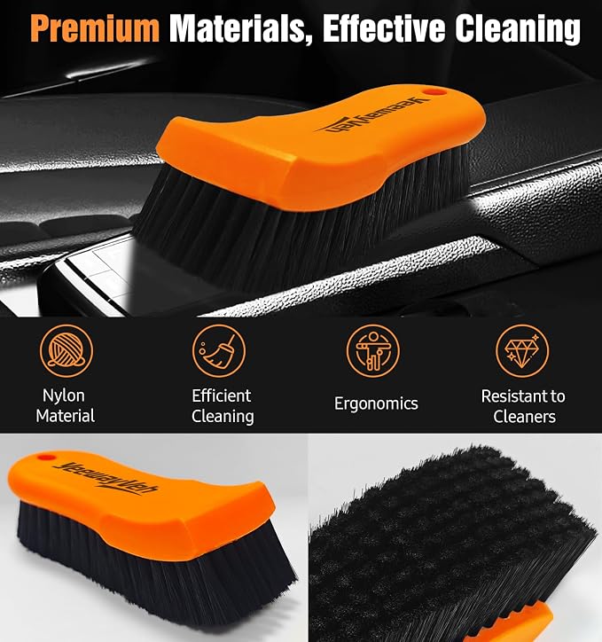 YeewayVeh 2PCS Leather Cleaning Brush, Horse Hair Brush - Image 4