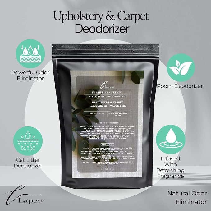 Fresh Linen Breeze Carpet Freshener Powder Refill 36 oz | Powerful Odor - Image 3