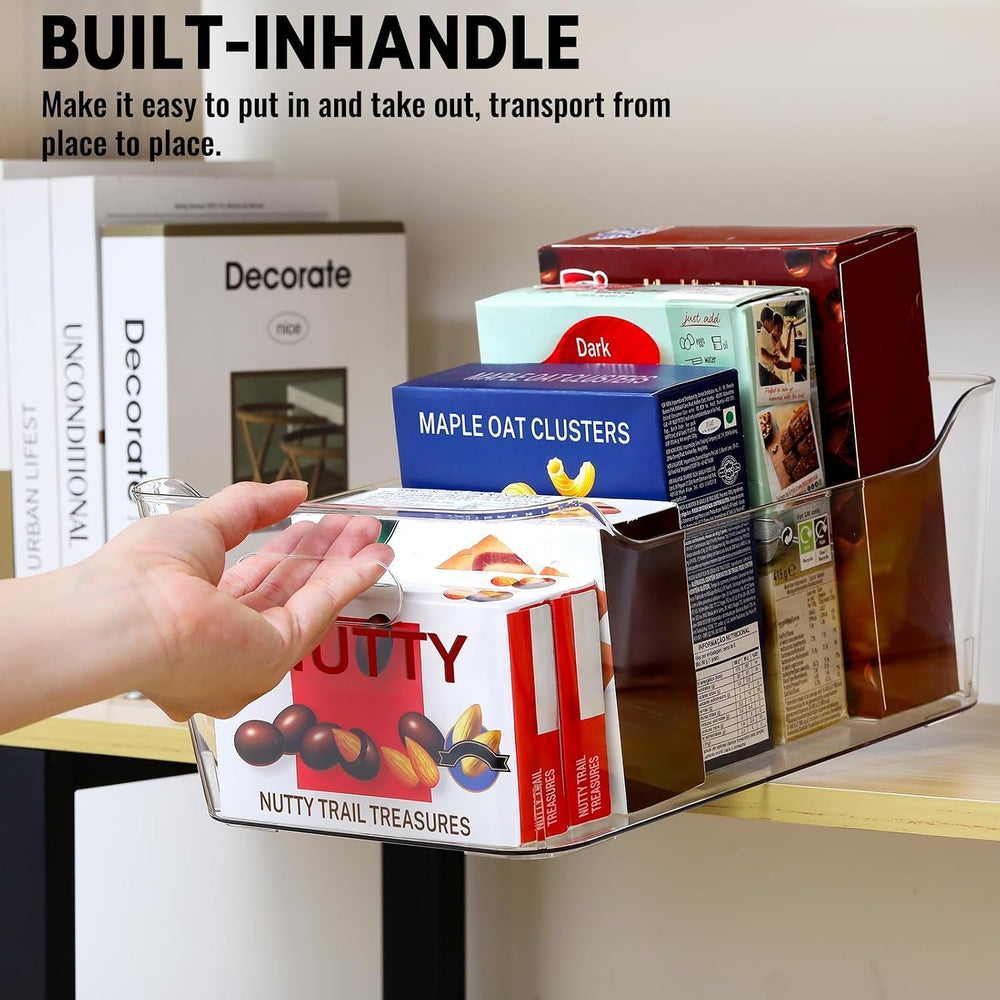 12 PACK Multi-Use Clear Plastic Storage Bins for Organizing w/ Labels - Home,...