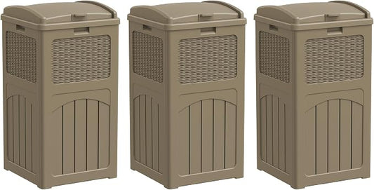 Greesum 33 Gallon Resin Outdoor Trash Can by BuynowfromGreesum