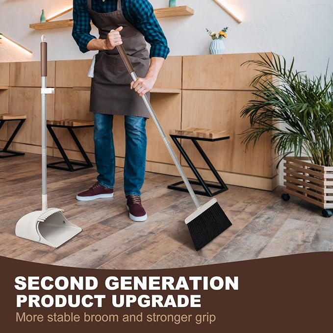 54" Long Handled Broom and Dustpan Set - Image 7