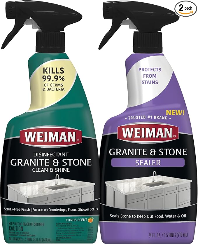 Weiman Disinfecting Granite & Stone Daily Cleaner and Sealer Kit by Weiman