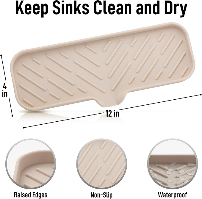 Zulay Kitchen Large Silicone Sponge Holder – Flexible Sink Organizer Tray - Image 4