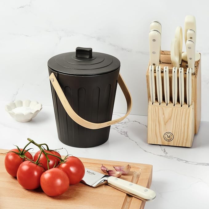 Martha Stewart Indoor Compost Bin | Countertop Composting Bucket - Image 2