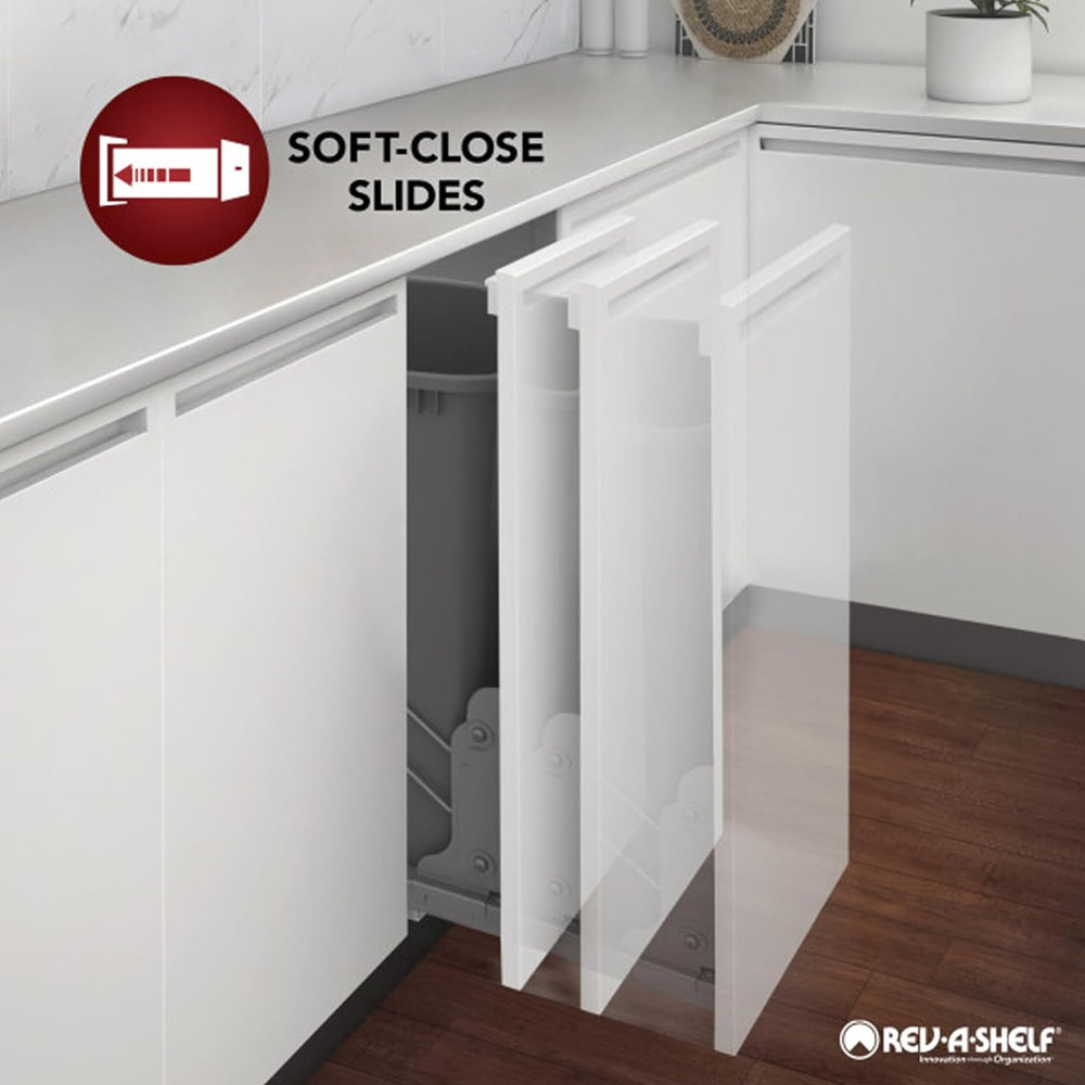 Rev-A-Shelf Chrome 3-Tier Wire Pullout Organizer with Soft-Close for Blind Co...