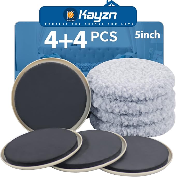 Furniture Sliders Multi-Surface 2-in-1 Reusable Moving Pads by Kayzn