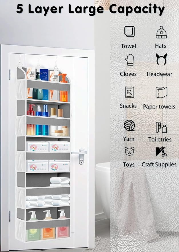 1 Pack Over The Door Storage Organizer - Image 5
