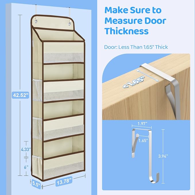 Yecaye 2 Pack 4 Tier Over the Door Organizer, Foldable Portable Baby Essentials - Image 7