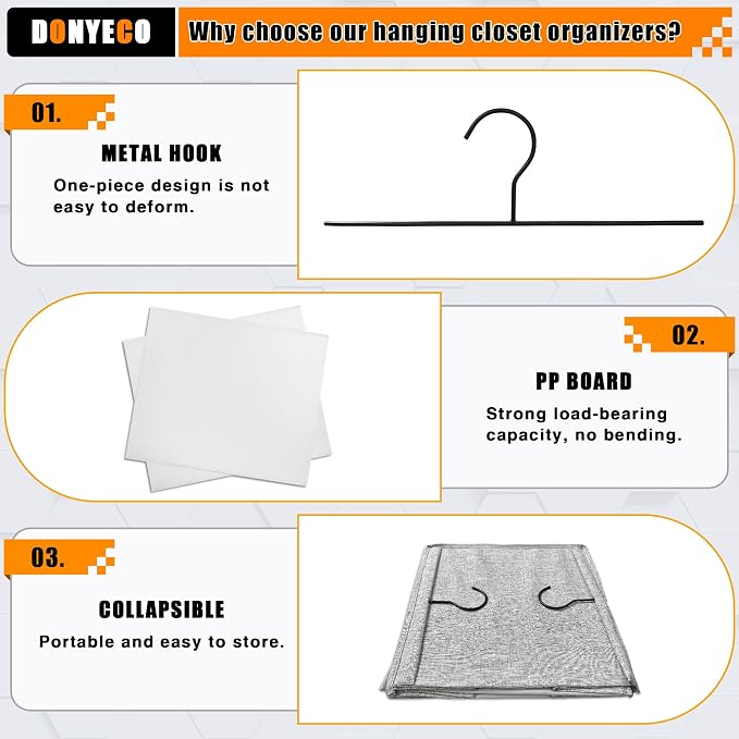 6-Shelf Hanging Storage Closet Organizer, Linen Rv Storage and Organization - Image 6