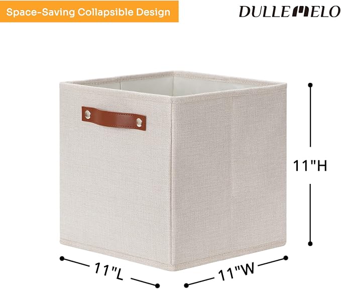 DULLEMELO Storage Boxes for Shelves Closet Storage, Sturdy Home Organization - Image 5