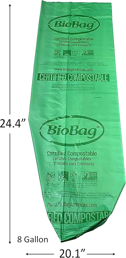 BioBag The Original Compostable Bag, 8 Gallon, 100% Certified Compostable Trash - Image 7