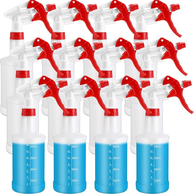 Eccliy 12 Pcs 16 Oz Plastic Spray Bottle, Adjustable Empty Reusable Sprayer by Eccliy