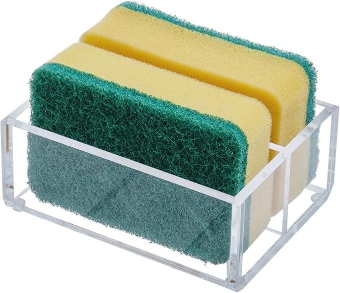 MyGift Modern Premium Clear Acrylic Sponge Holder - Image 5