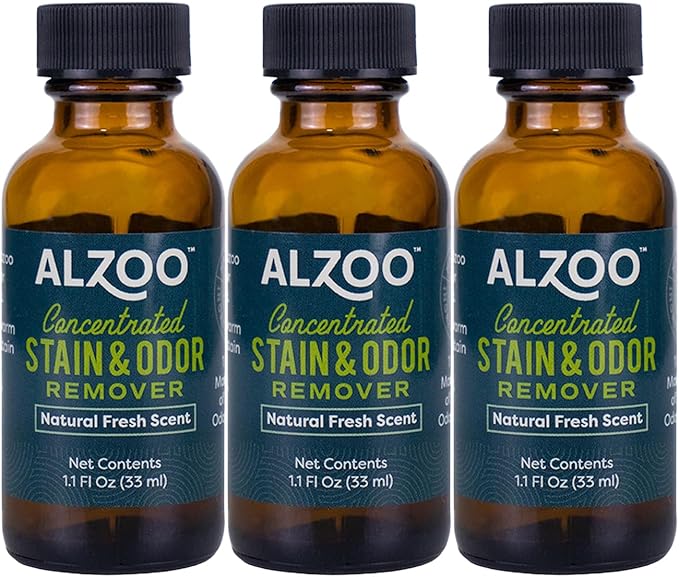ALZOO Concentrated Stain & Odor Remover Refill Bottle, 100% Plant-Based Active by ALZOO
