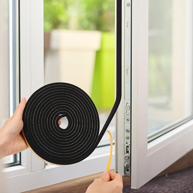 Black Weather Stripping Door Seal Strip, Strong Adhesive, Lightproof, Soundproof - Image 7