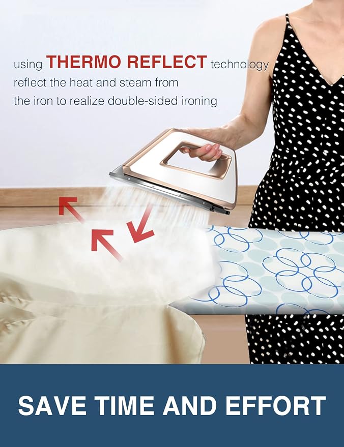 Ironing Board Cover and Pad, Resist Scorching and Staining, 15x54 Reflective - Image 2