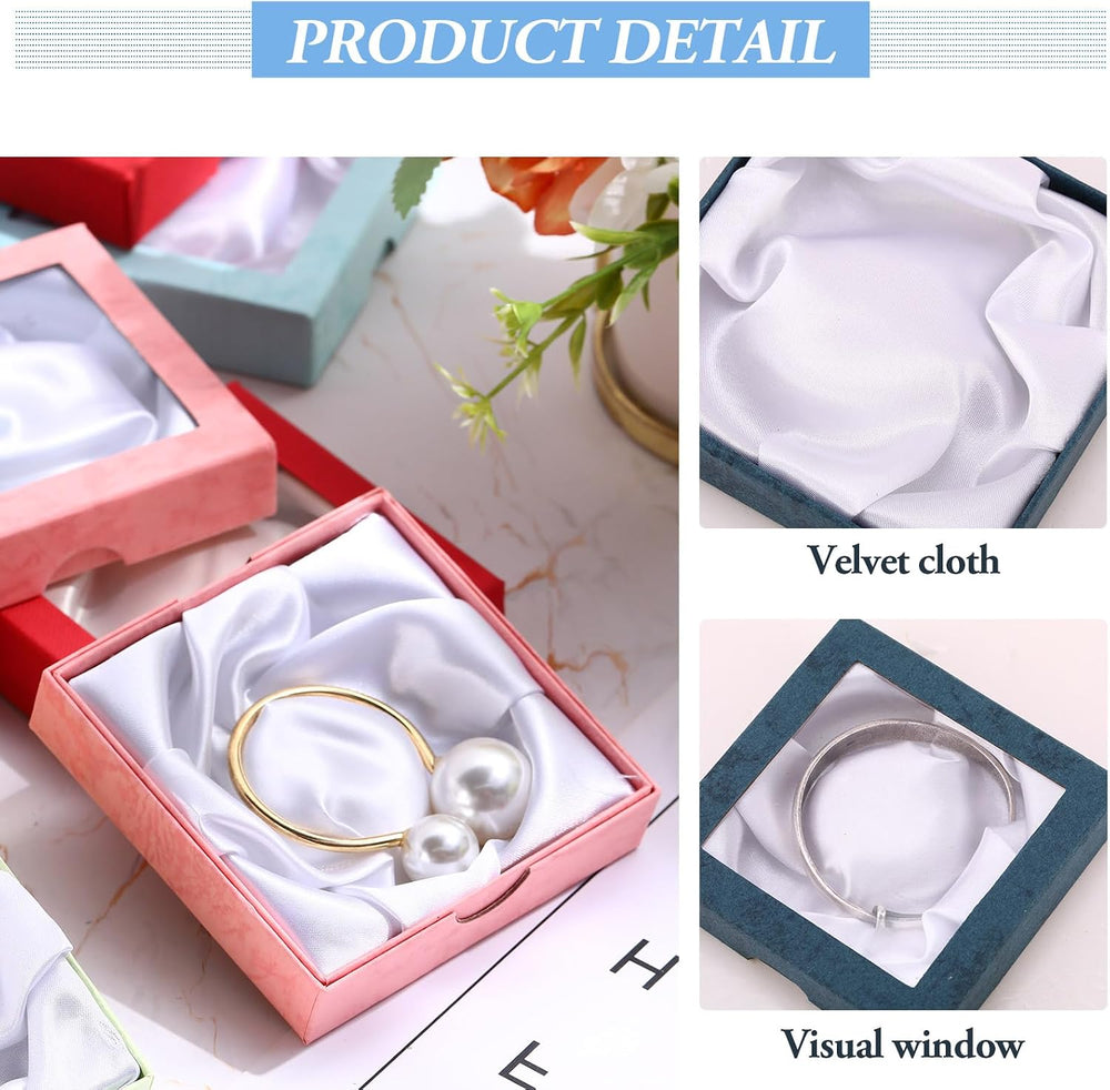 Yeaqee 48 Pcs Jewelry Gift Boxes Bulk, 3.5 in Square Cardboard