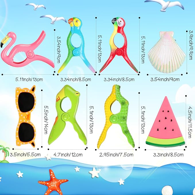 Rtteri 16 Pcs Beach Towel Clips - Image 2