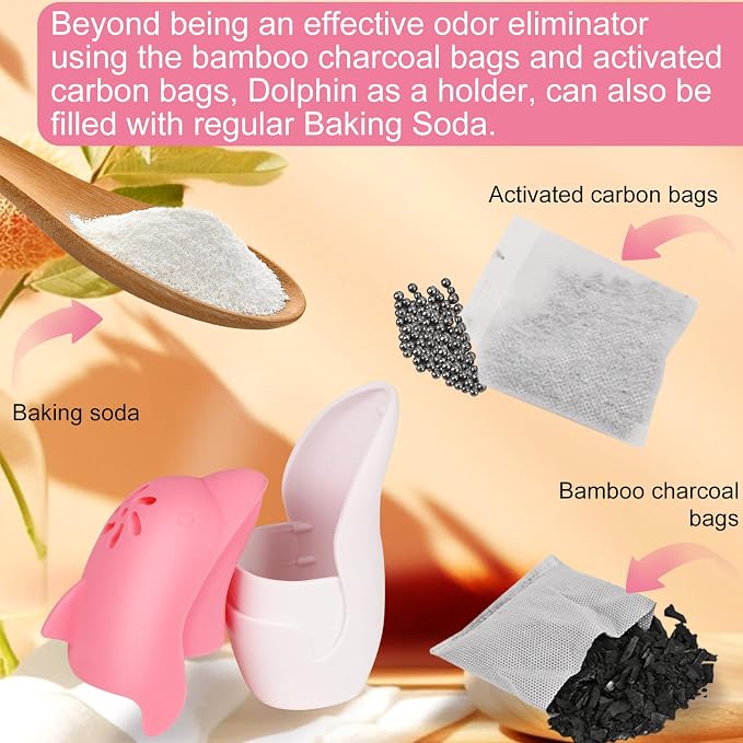 Asltw Upgrade Cute Fridge Deodorizer, Dolphin Fridge Cleaner, Freezer Odor - Image 6
