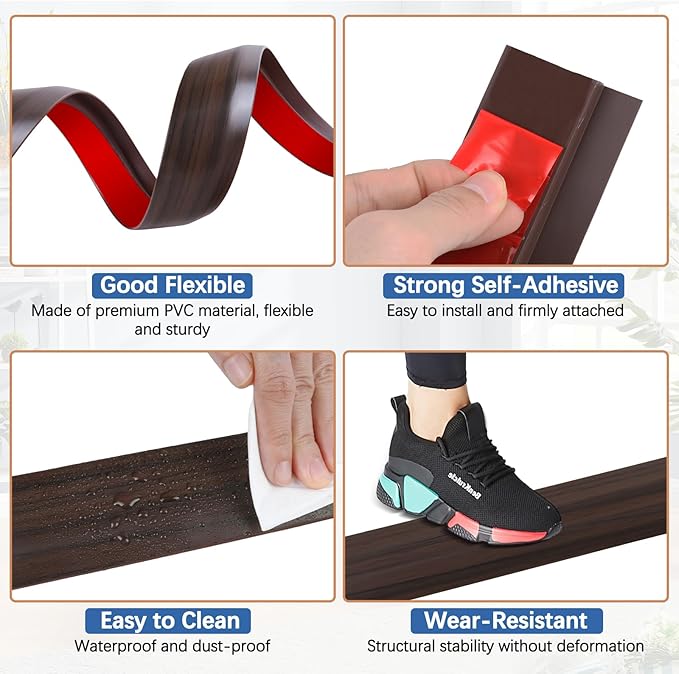 Vinyl Door Threshold Flooring Transition Strip Self Adhesive Carpet Edging Strip - Image 4