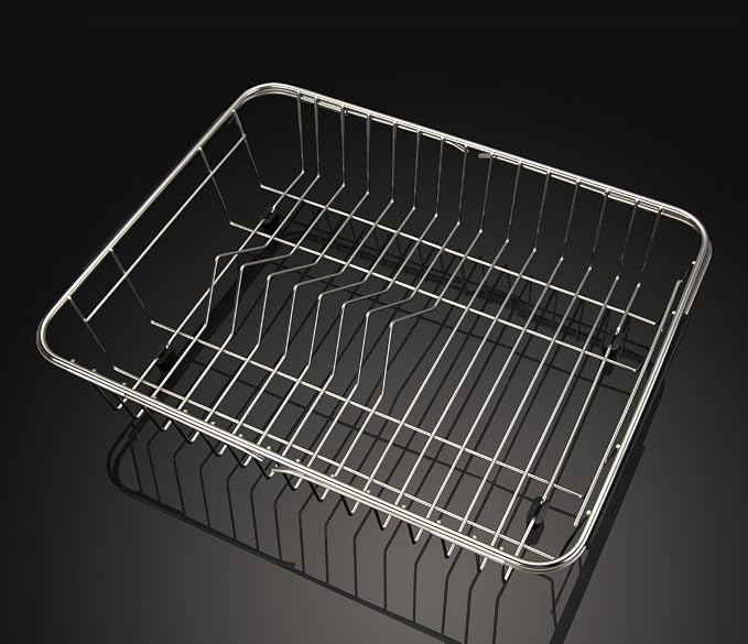 SANNO Expandable Dish Drying Rack Over Sink Dish Rack Shelf in Sink or On - Image 8