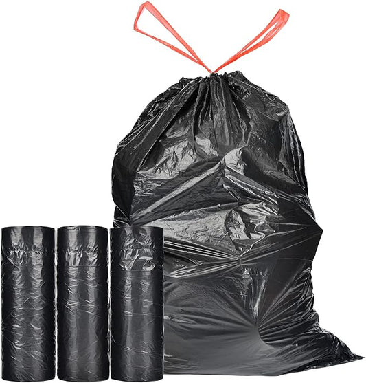 Ultra Strong 15 Gallon Drawstring Trash Bags Large Heavy Duty Thicken Plastic by glasho