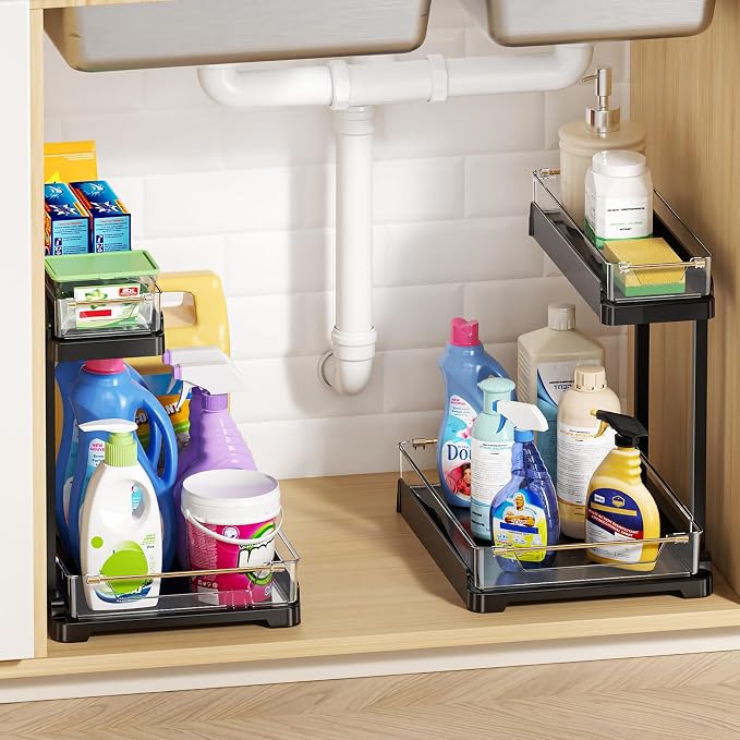 heart & home 2-Pack Under Sink Storage Organizer by hearthome