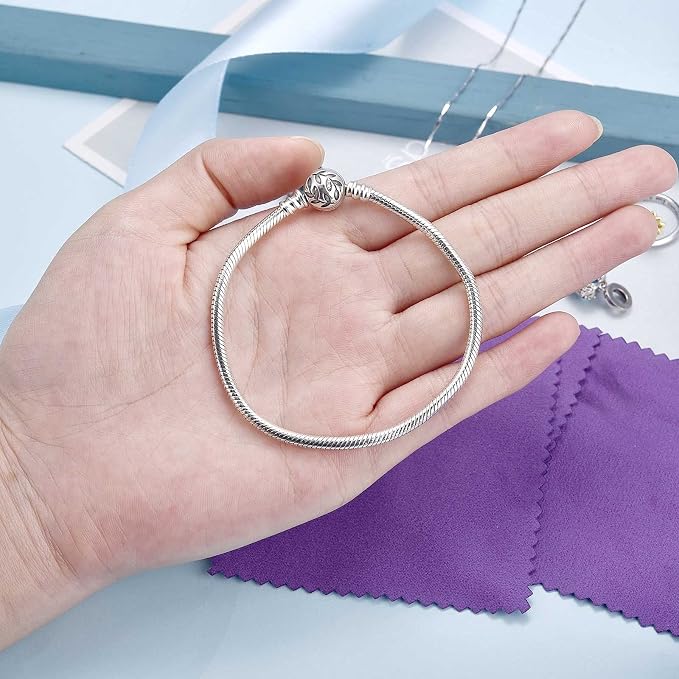 SEVENWELL 50pcs Jewelry Cleaning Cloth Dark Purple Polishing Cloth - Image 6