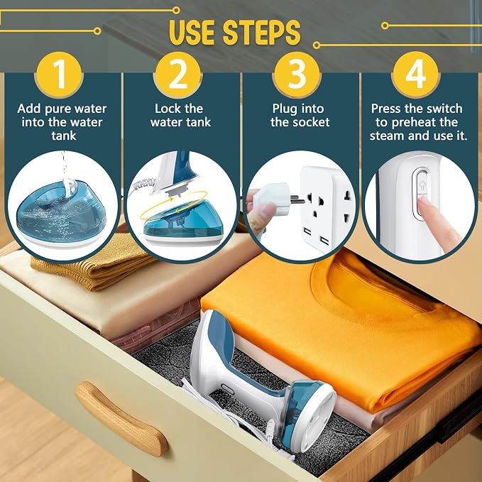 Handheld Steamer for Clothes 1200W, Clothes Steamer - Image 7