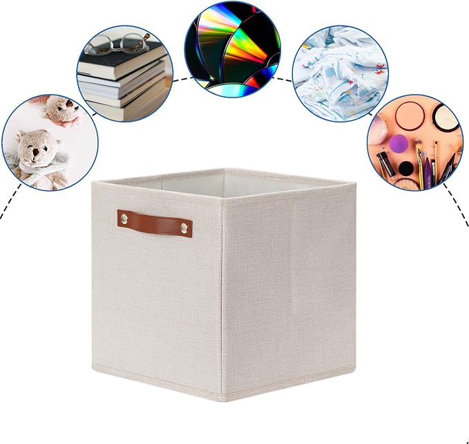 DULLEMELO Storage Boxes for Shelves Closet Storage, Sturdy Home Organization - Image 3