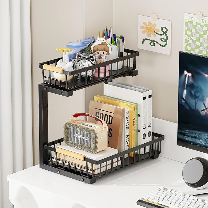 2-Tier Slide Out Under Sink Organizer – 2-Tier Pull-Out Storage Rack, Bathroom - Image 7