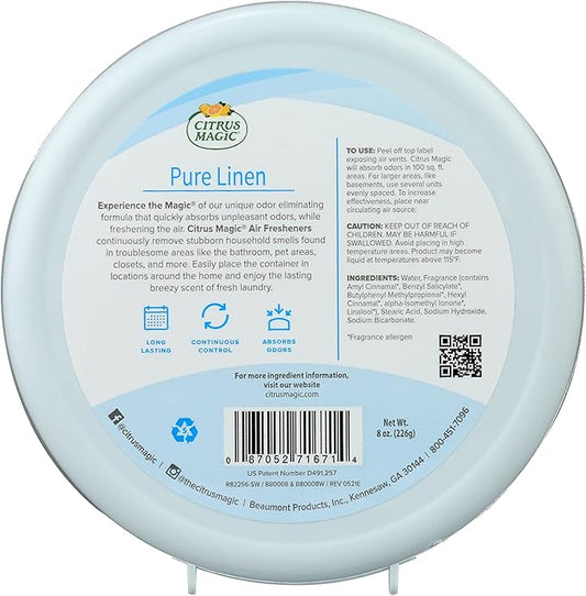 Citrus Magic Odor Absorbing Solid Air Freshener, Pure Linen - Image 2