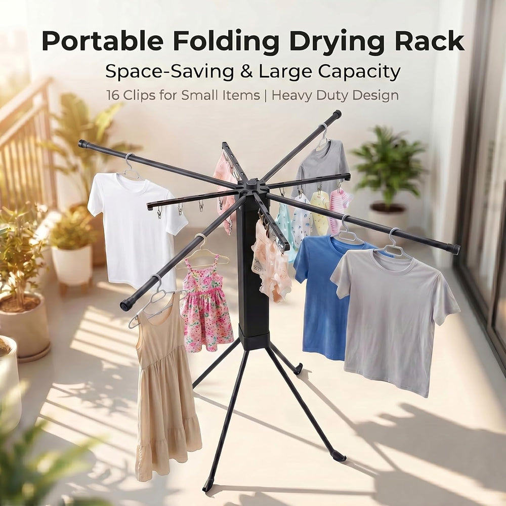 Laundry Drying Rack Collapsible, Foldable Clothes Drying Rack