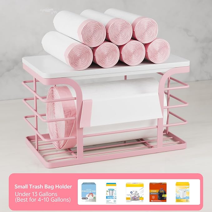 Small Grocery Bag Holder, Wall Mount Trash Bag Holder Dispenser - Image 2