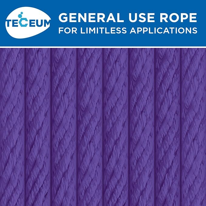 TECEUM Cotton Rope 3/16” – 50 FT – Strong All-Purpose Braided Rope – Natural - Image 9