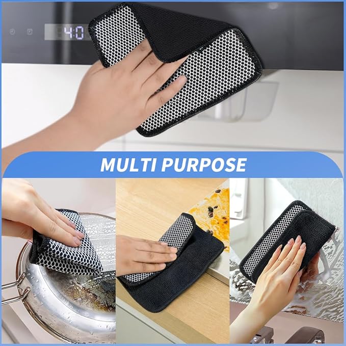 KinHwa Kitchen Washcloths for Dishes Absorbent Microfiber Dish Cloths Quick Dry - Image 2