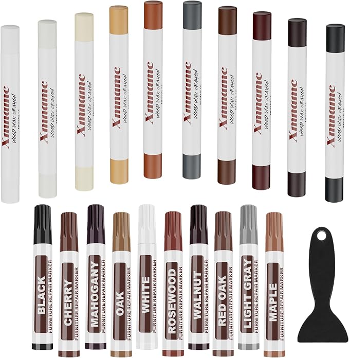 Wood Filler Sticks, 20 Colors Furniture Repair Kit, Wax Crayons by Xmnamc