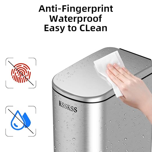 2.6 Gallon Slim Bathroom Trash Can - Image 6