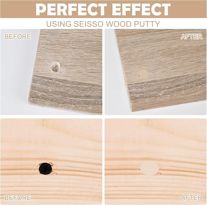 SEISSO Wood Putty, Wood Putty Outdoor Waterproof, Wood Repair Putty Stainable - Image 3