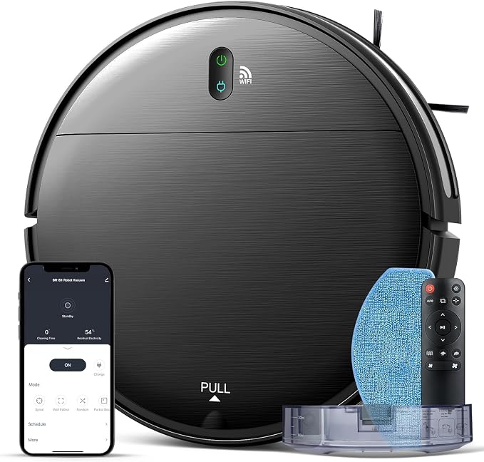 Robot Vacuum and Mop Combo, 2 in 1 Robotic Vacuum Cleaner by MAMNVRobotVacuum