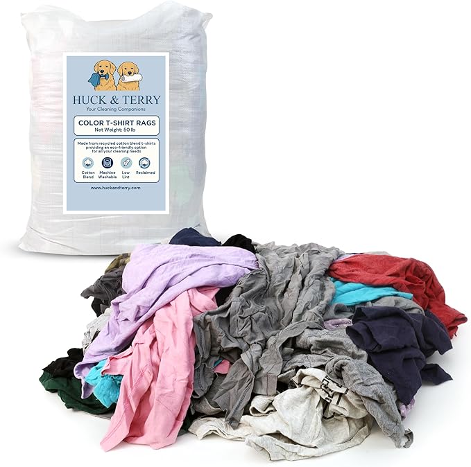 Huck & Terry Tshirt Bag of Rags Multicolored, Cotton Blend, Paint Cloth and by Unknown