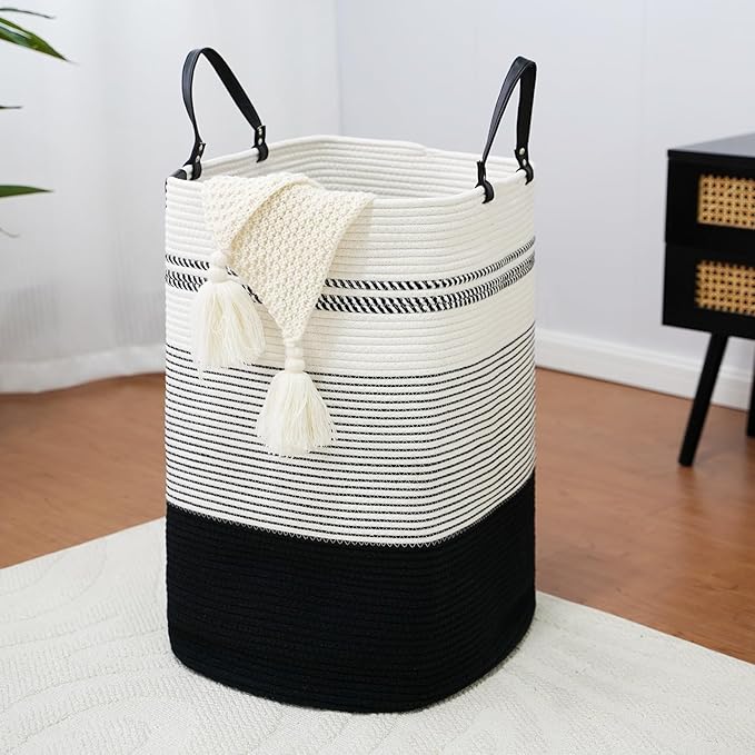 danpinera 100L Nursery Hamper, Tall Woven Laundry Basket by danpinera