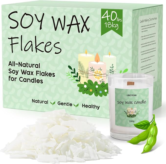 UNOTENA Soy Wax Flakes for Candle Making, Natural Candle Wax, Farm-Sourced by UNOTENACANDLEWAX
