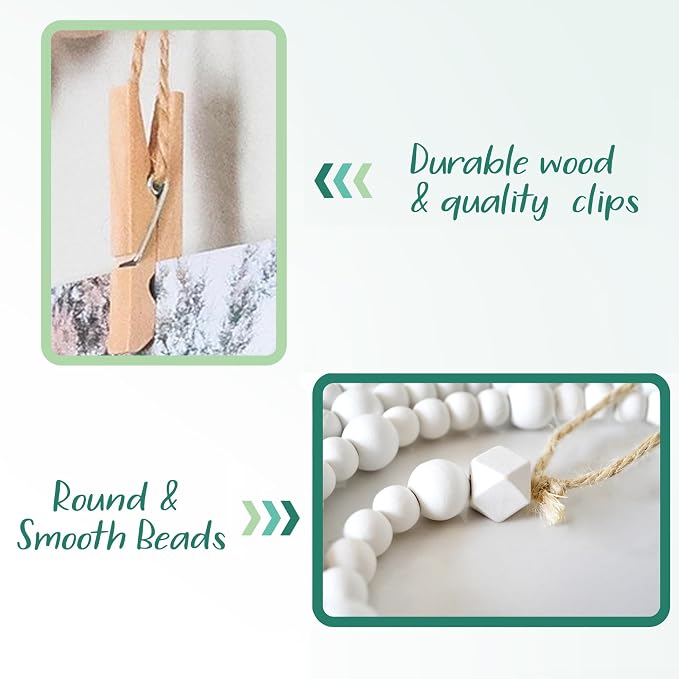 4 Feet Wooden Beads Garland - Image 5